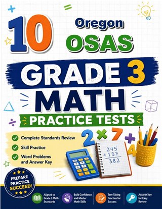 10 Oregon OSAS Grade 3 Math Practice Tests