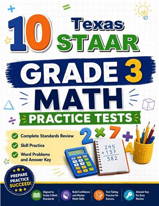 10 Texas STAAR Grade 3 Math Practice Tests