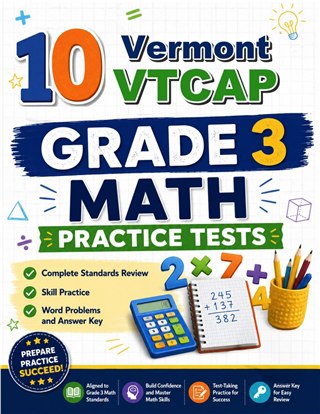 10 Vermont VTCAP Grade 3 Math Practice Tests