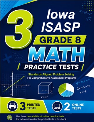 3 Iowa ISASP Grade 8 Math Practice Tests