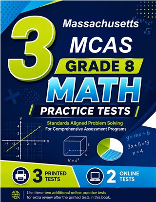 3 Massachusetts MCAS Grade 8 Math Practice Tests