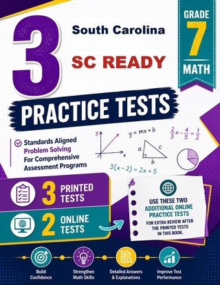 3 South Carolina SC READY Grade 7 Math Practice Tests