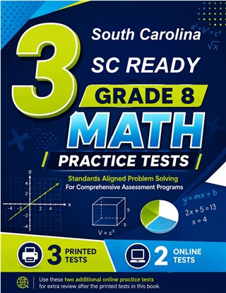 3 South Carolina SC READY Grade 8 Math Practice Tests