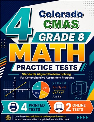 4 Colorado CMAS Grade 8 Math Practice Tests