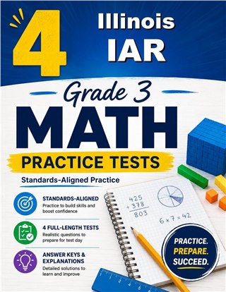 4 Illinois IAR Grade 3 Math Practice Tests