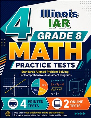 4 Illinois IAR Grade 8 Math Practice Tests