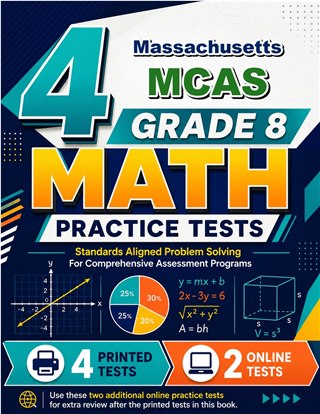 4 Massachusetts MCAS Grade 8 Math Practice Tests