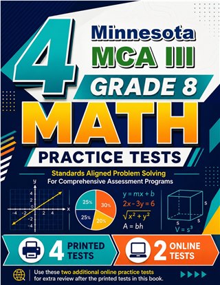 4 Minnesota MCA III Grade 8 Math Practice Tests