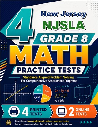 4 New Jersey NJSLA Grade 8 Math Practice Tests