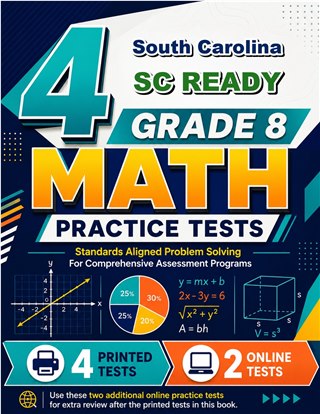 4 South Carolina SC READY Grade 8 Math Practice Tests