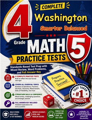 4 Washington Smarter Balanced Grade 5 Math Practice Tests