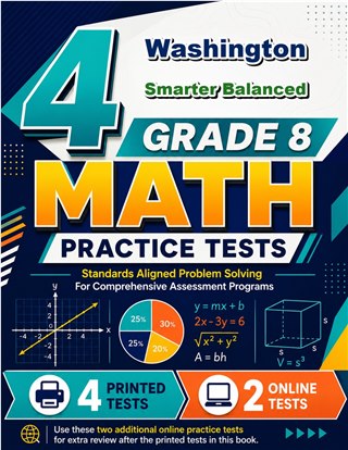 4 Washington Smarter Balanced Grade 8 Math Practice Tests