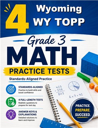 4 Wyoming WY TOPP Grade 3 Math Practice Tests