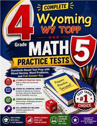 4 Wyoming WY TOPP Grade 5 Math Practice Tests