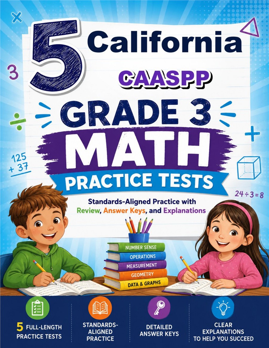 5 California CAASPP Grade 3 Math Practice Tests