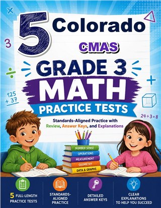 5 Colorado CMAS Grade 3 Math Practice Tests
