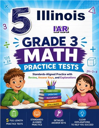 5 Illinois IAR Grade 3 Math Practice Tests