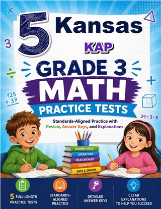 5 Kansas KAP Grade 3 Math Practice Tests