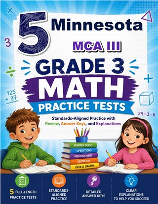 5 Minnesota MCA III Grade 3 Math Practice Tests
