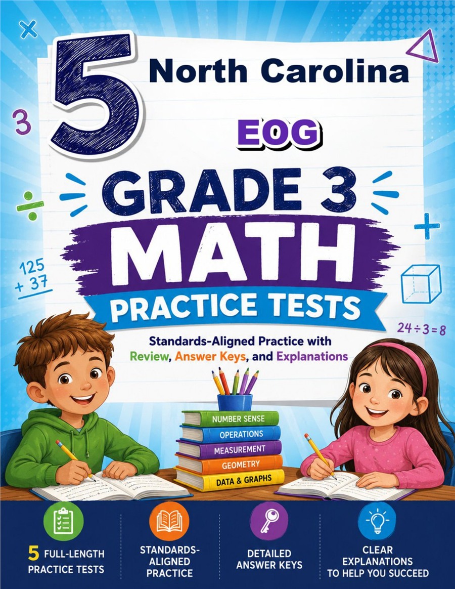 5 North Carolina EOG Grade 3 Math Practice Tests