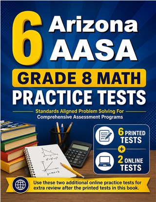 6 Arizona AASA Grade 8 Math Practice Tests