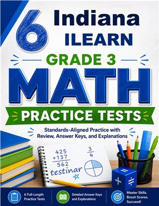 6 Indiana ILEARN Grade 3 Math Practice Tests