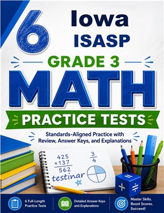 6 Iowa ISASP Grade 3 Math Practice Tests