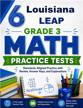 6 Louisiana LEAP Grade 3 Math Practice Tests