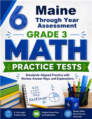 6 Maine Through Year Assessment Grade 3 Math Practice Tests