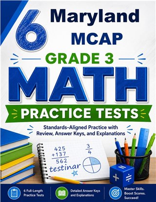 6 Maryland MCAP Grade 3 Math Practice Tests