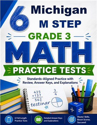 6 Michigan M STEP Grade 3 Math Practice Tests
