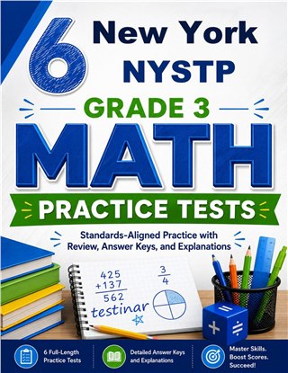 6 New York NYSTP Grade 3 Math Practice Tests