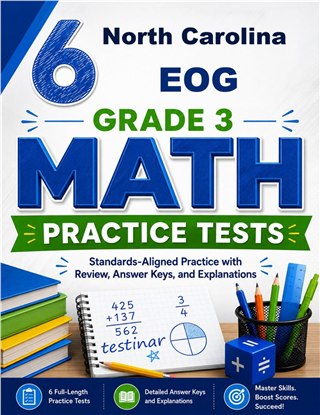 6 North Carolina EOG Grade 3 Math Practice Tests