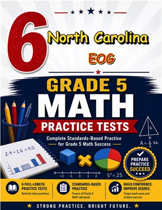 6 North Carolina EOG Grade 5 Math Practice Tests