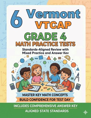 6 Vermont VTCAP Grade 4 Math Practice Tests