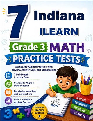 7 Indiana ILEARN Grade 3 Math Practice Tests