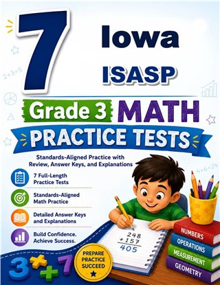 7 Iowa ISASP Grade 3 Math Practice Tests