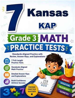 7 Kansas KAP Grade 3 Math Practice Tests