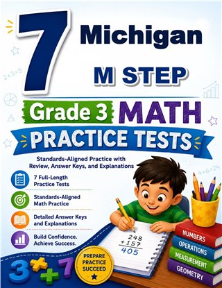 7 Michigan M STEP Grade 3 Math Practice Tests
