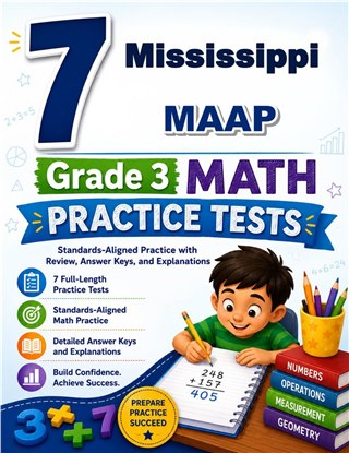 7 Mississippi MAAP Grade 3 Math Practice Tests