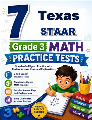 7 Texas STAAR Grade 3 Math Practice Tests