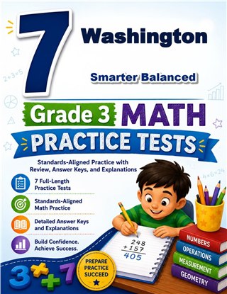 7 Washington Smarter Balanced Grade 3 Math Practice Tests
