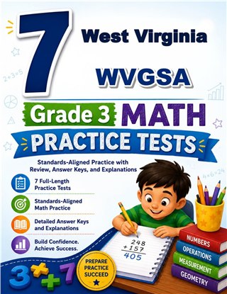 7 West Virginia WVGSA Grade 3 Math Practice Tests