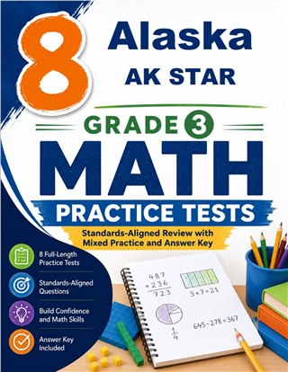 8 Alaska AK STAR Grade 3 Math Practice Tests
