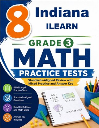 8 Indiana ILEARN Grade 3 Math Practice Tests
