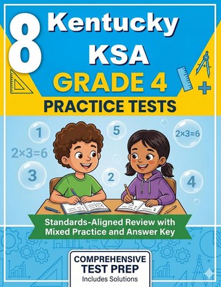 The Kentucky KSA Grade 4 Math Practice Tests Bundle workbook image for standards-aligned Kentucky KSA Grade 4 Math practice