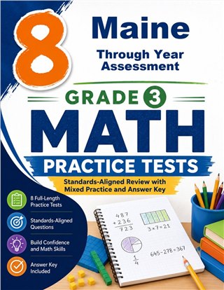 8 Maine Through Year Assessment Grade 3 Math Practice Tests