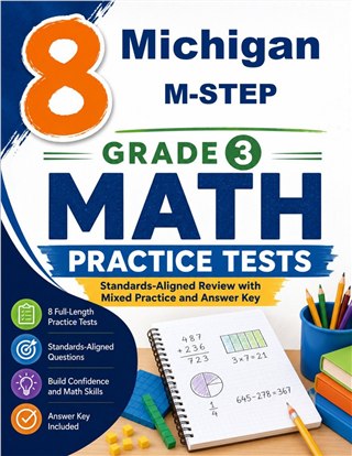 8 Michigan M STEP Grade 3 Math Practice Tests