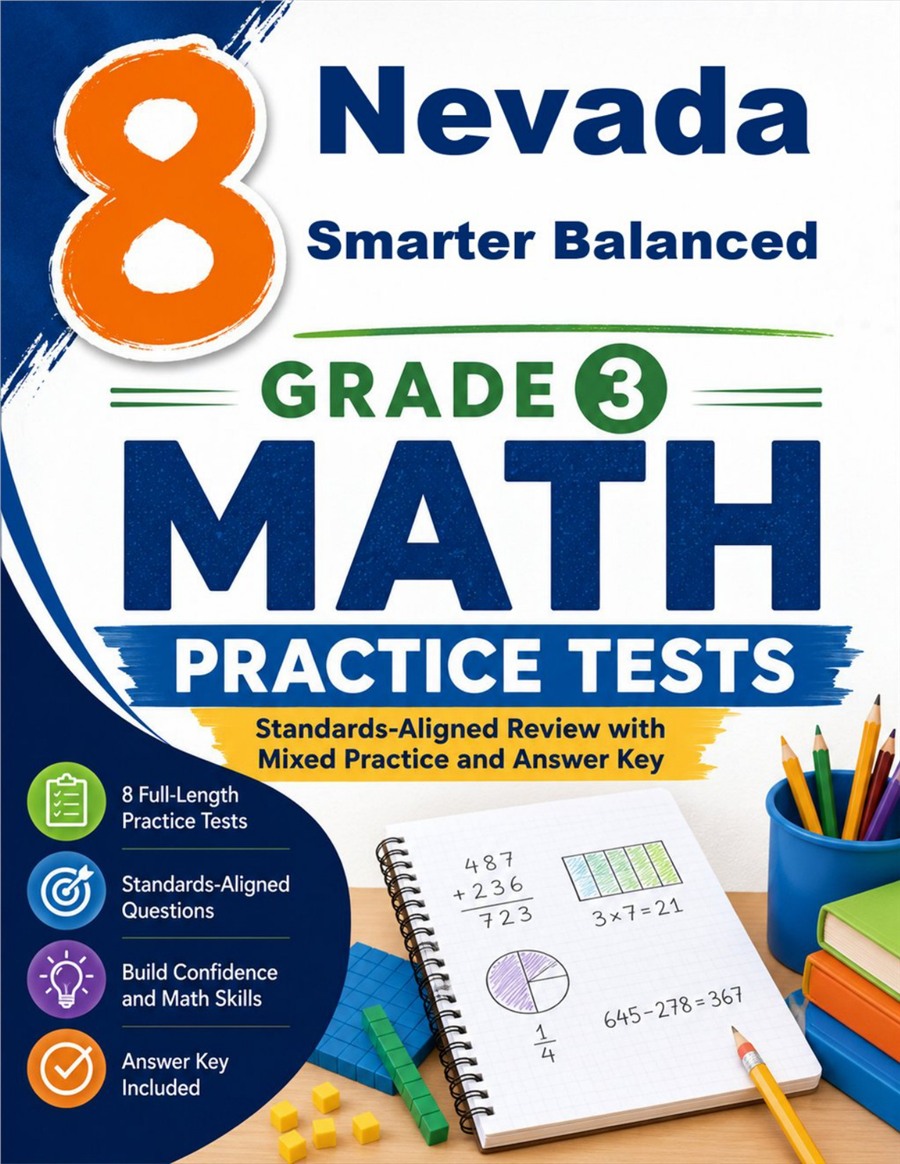 8 Nevada Smarter Balanced Grade 3 Math Practice Tests