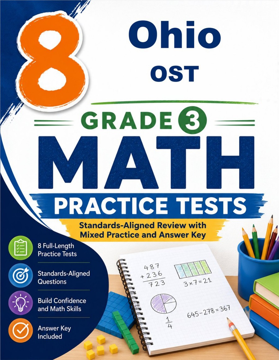 8 Ohio OST Grade 3 Math Practice Tests